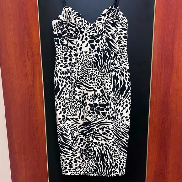 New Sergio Hudson x Target Dress Animal Print Sheath Dress Size Medium Stretch - Picture 4 of 16